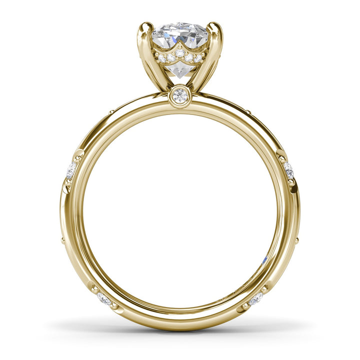 Abstract Oval Diamond Engagement Ring