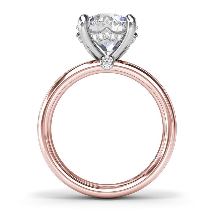 Classic Wide Band Diamond Engagement Ring