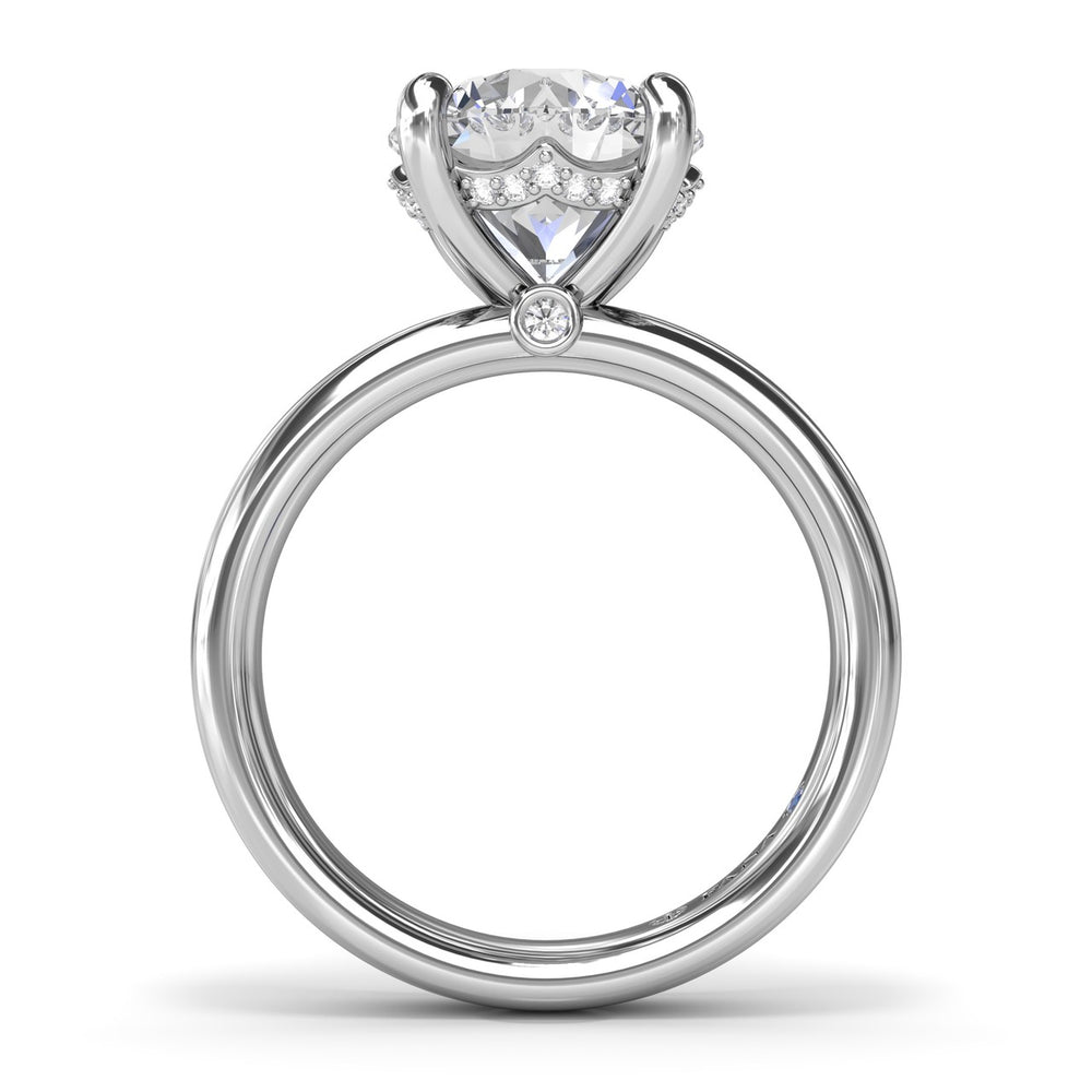 Classic Wide Band Diamond Engagement Ring