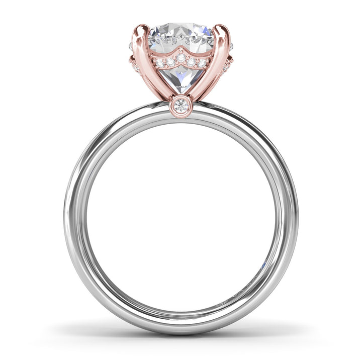 Classic Wide Band Diamond Engagement Ring