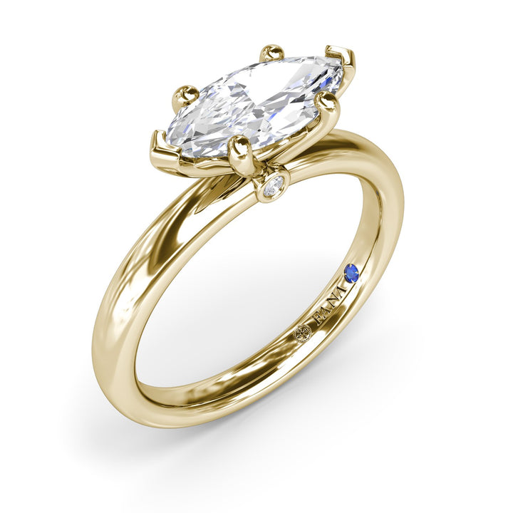 East West Marquise Diamond Engagement Ring