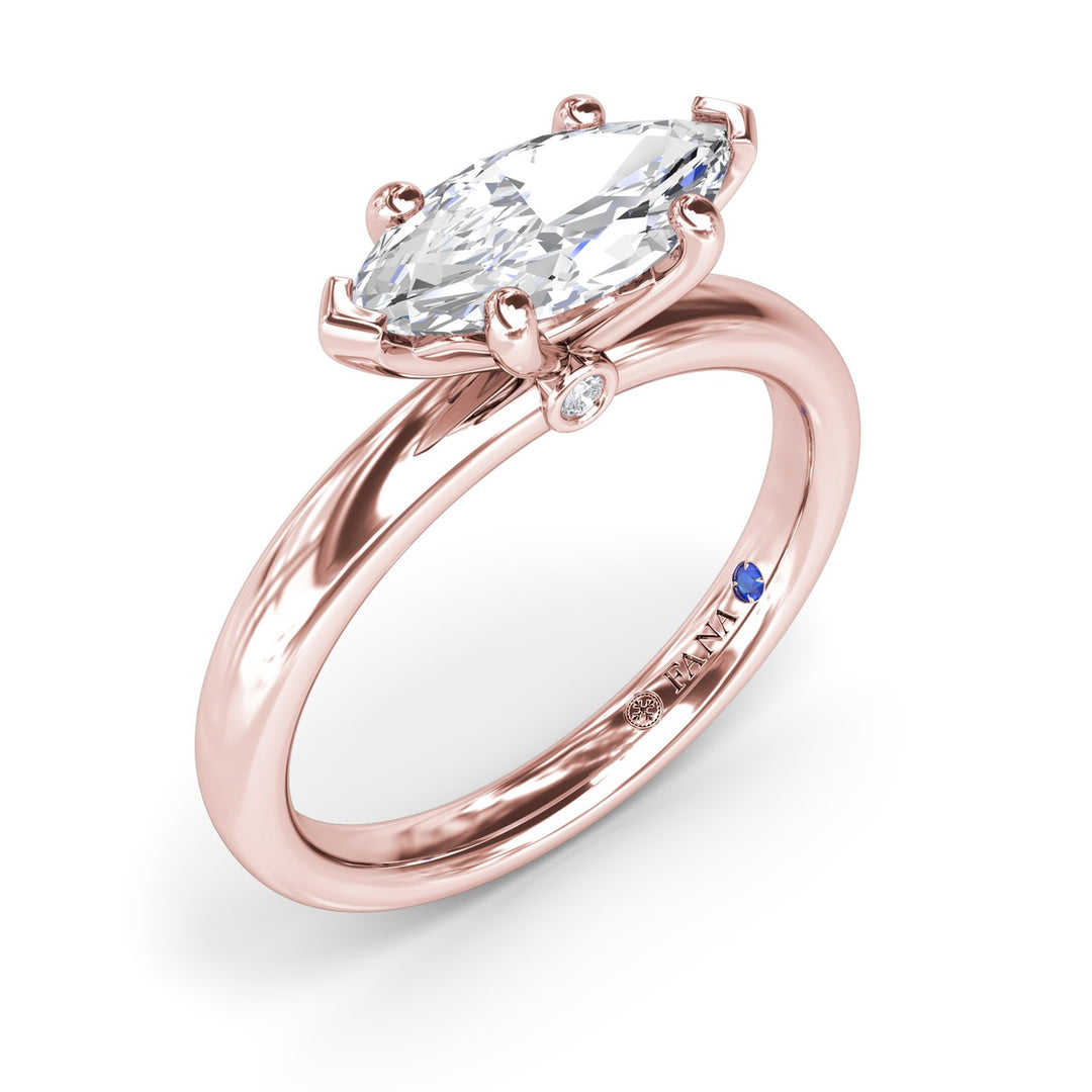 East West Marquise Diamond Engagement Ring