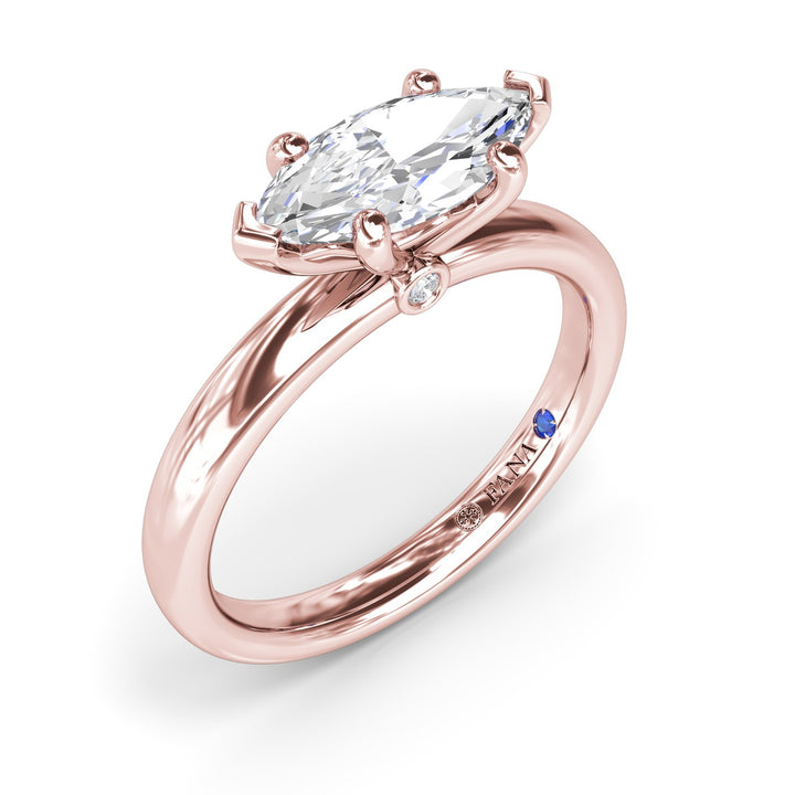 East West Marquise Diamond Engagement Ring