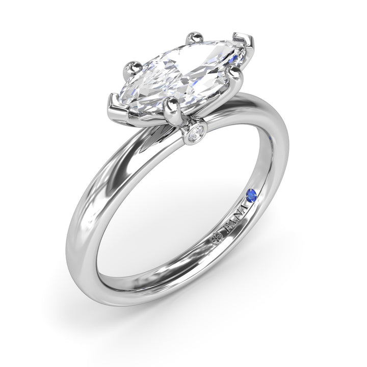 East West Marquise Diamond Engagement Ring