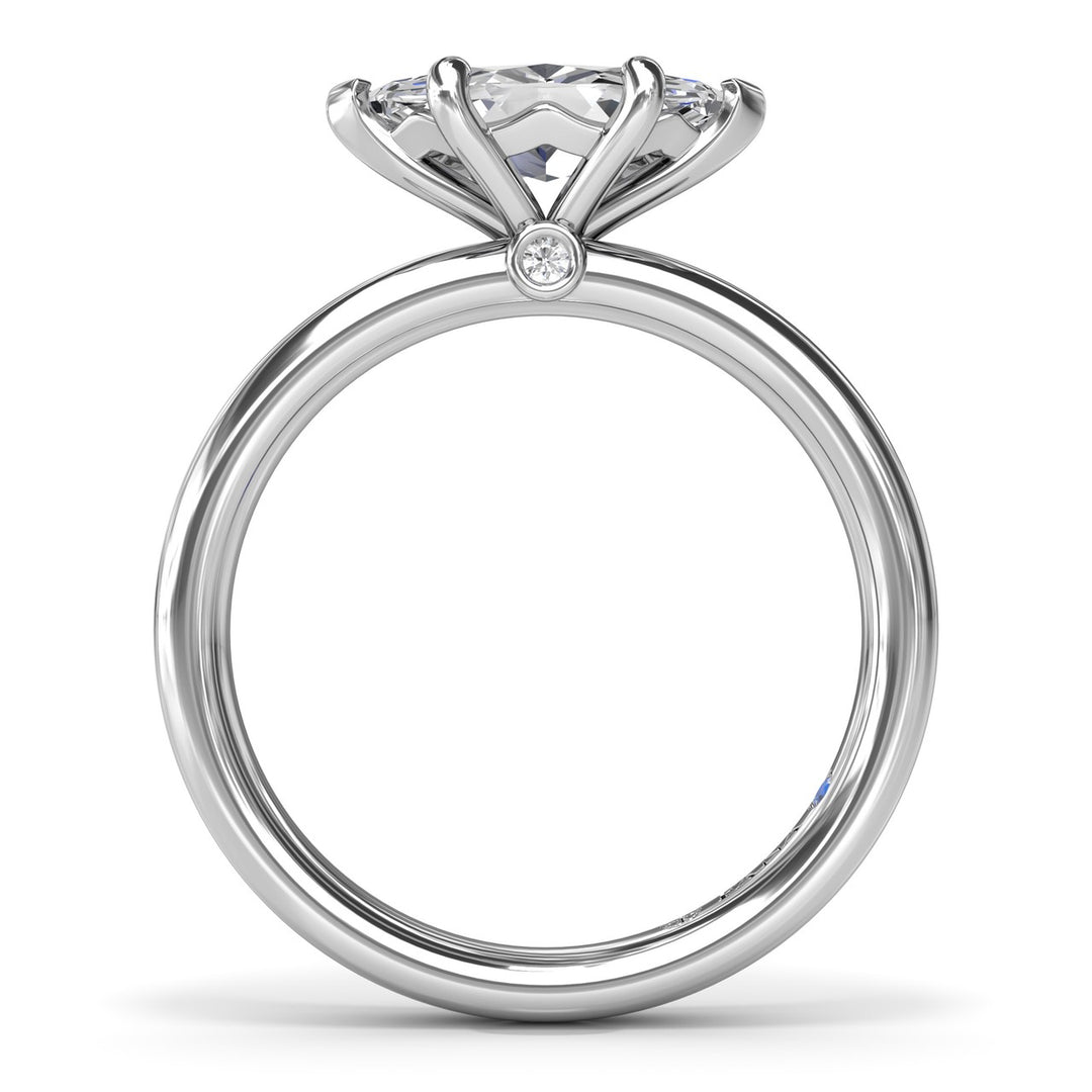 East West Marquise Diamond Engagement Ring