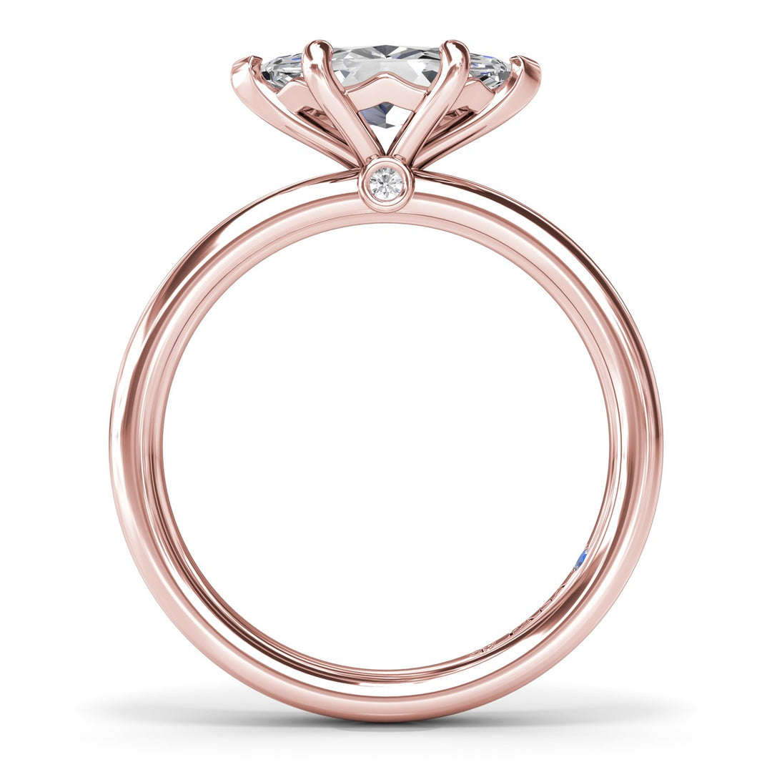 East West Marquise Diamond Engagement Ring