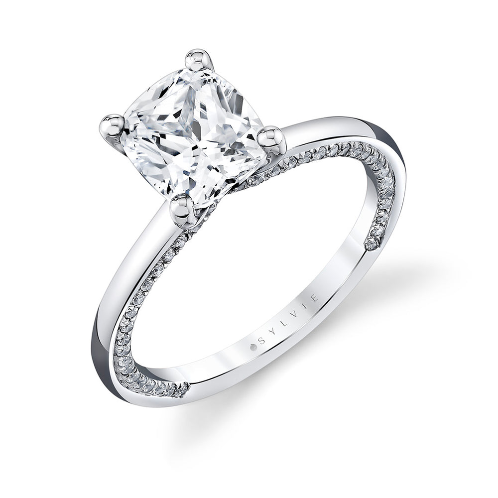 Iconelle Solitaire Two Tone Engagement Ring - Diana