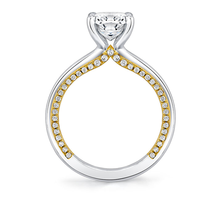 Iconelle Solitaire Two Tone Engagement Ring - Diana