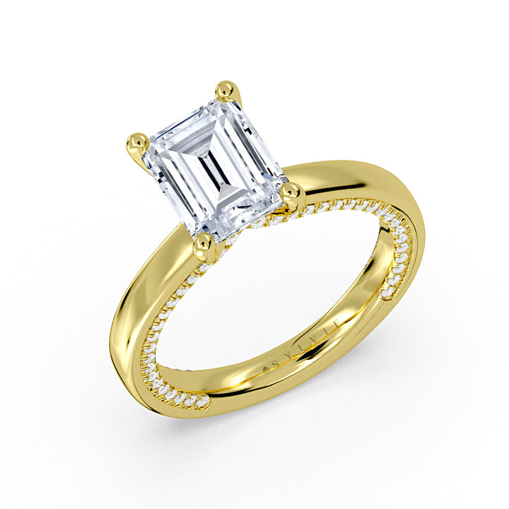 Shell Iconelle Diamond Profile Solitaire Engagement Ring - Kenna