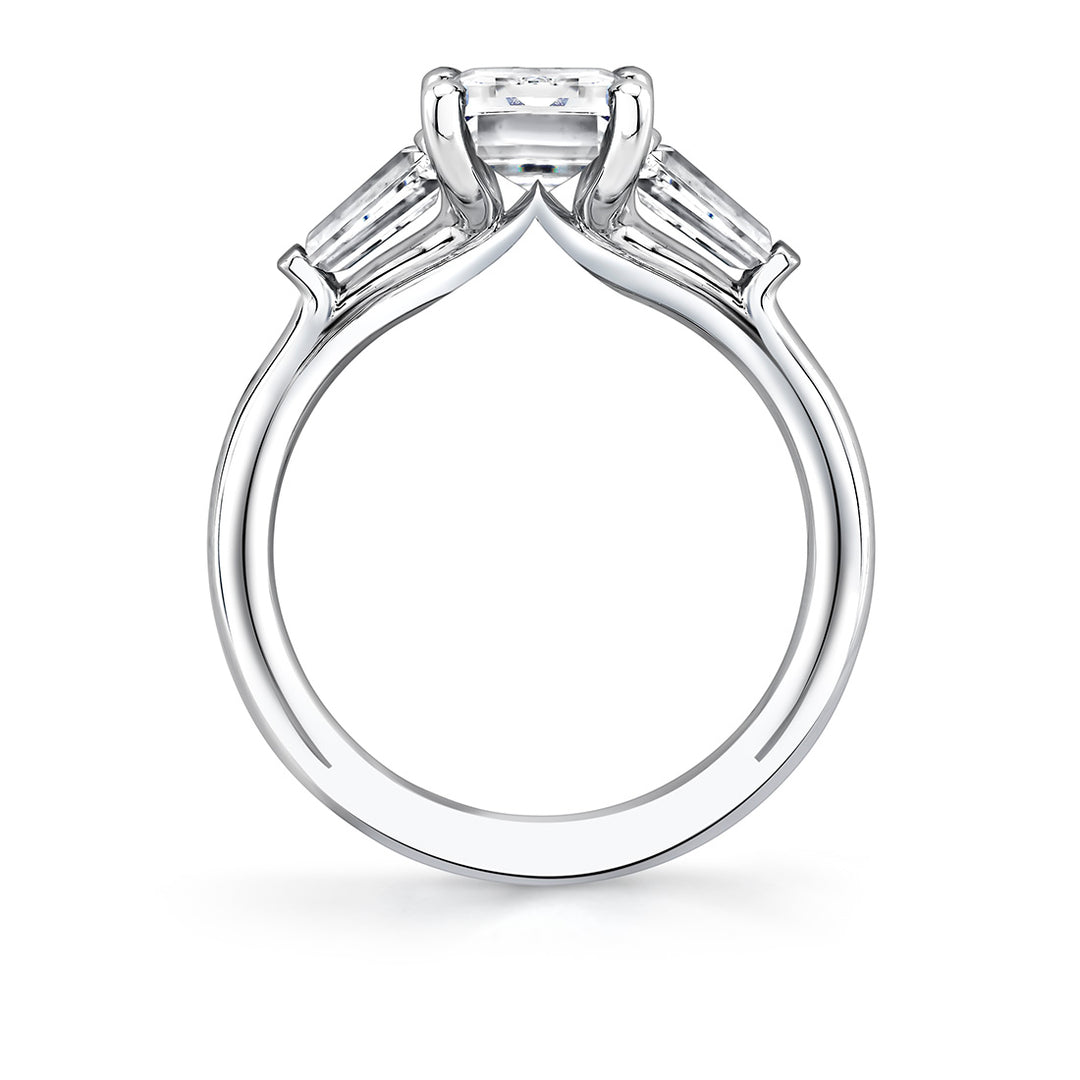 Iconelle Solitaire Three Stone Engagement Ring - Evelyn