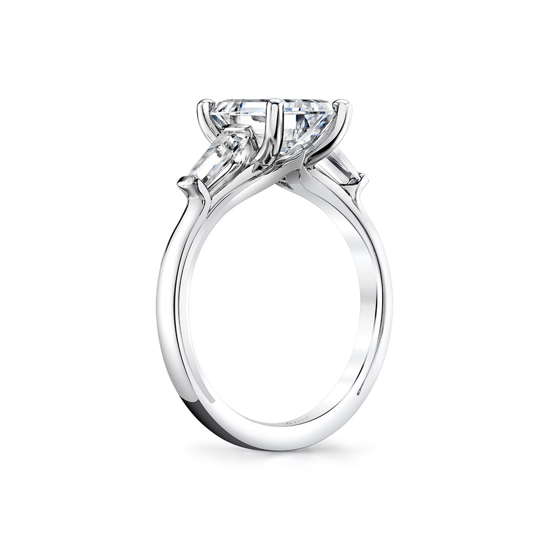 Iconelle Solitaire Three Stone Engagement Ring - Evelyn