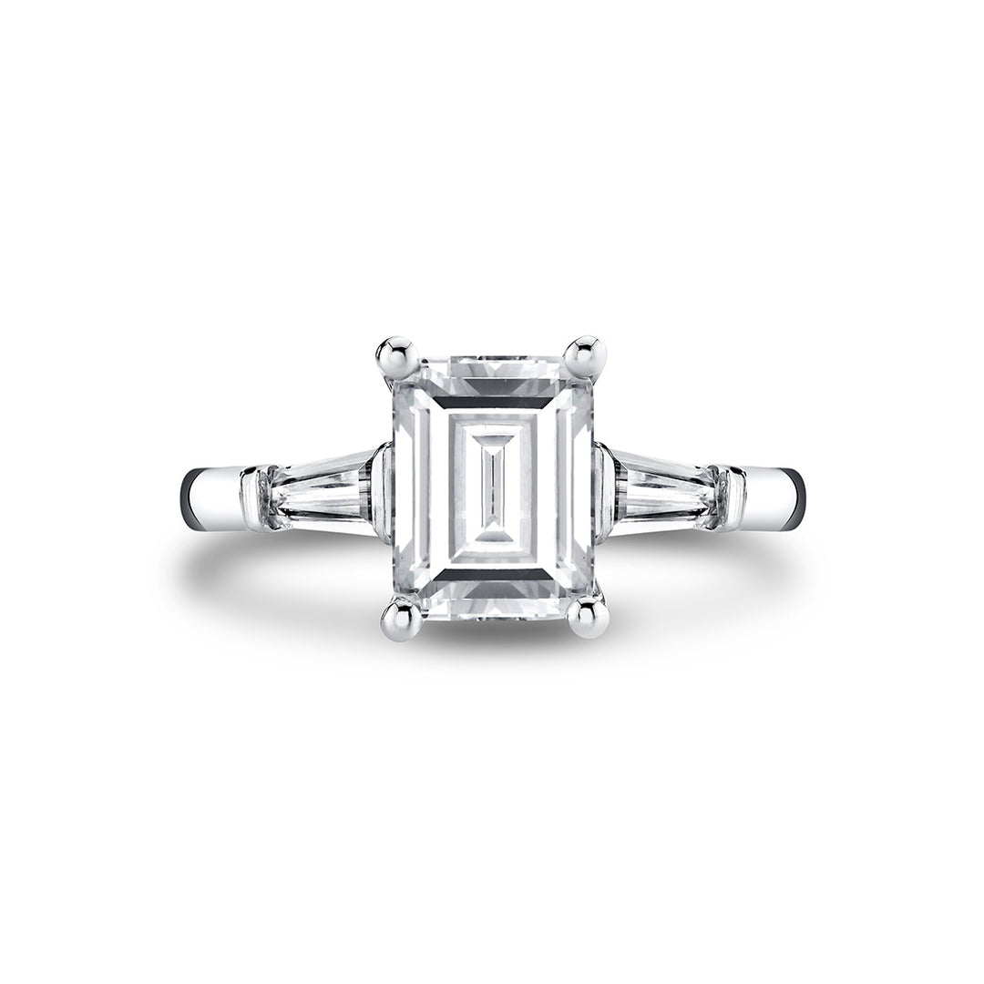 Iconelle Solitaire Three Stone Engagement Ring - Evelyn