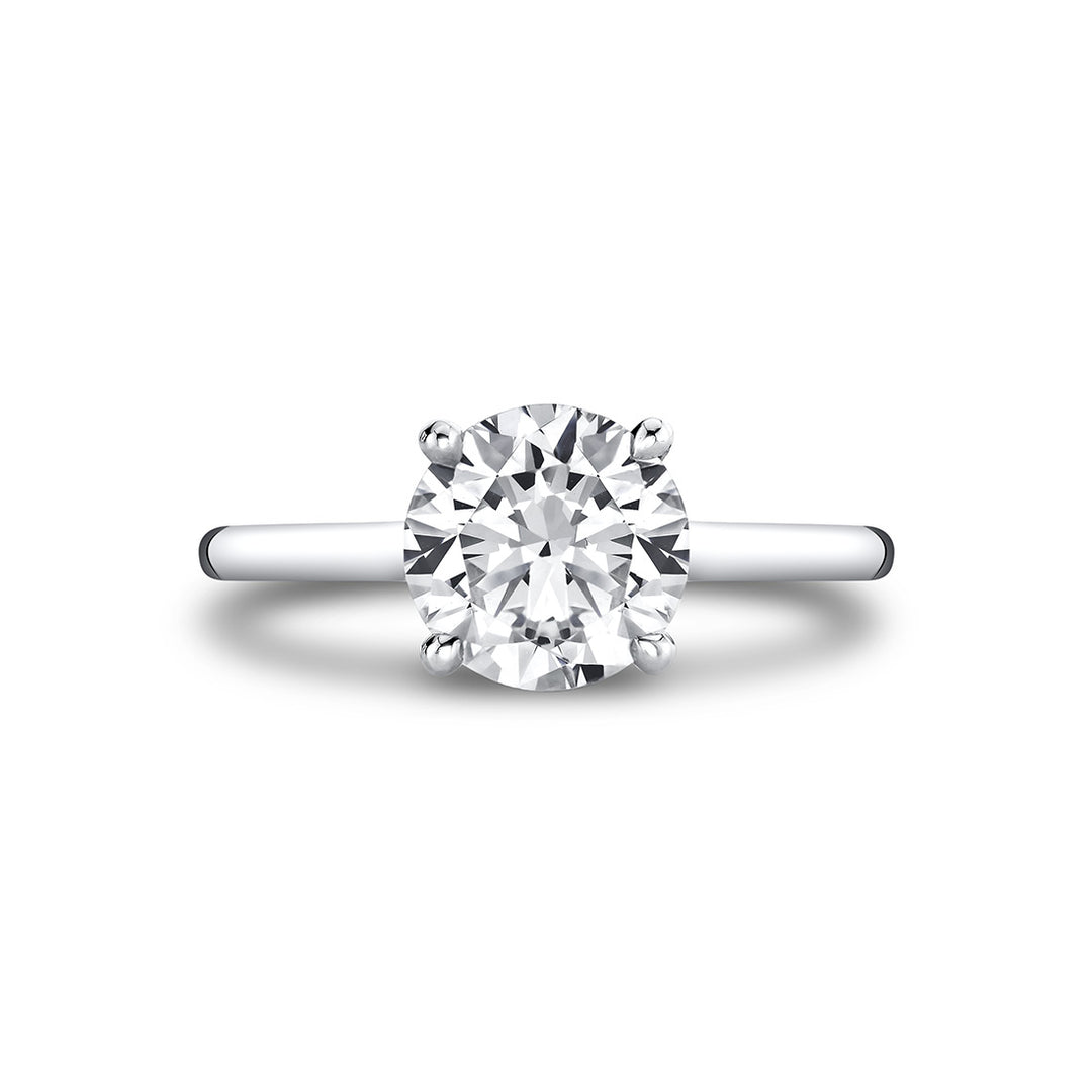 Iconelle Solitaire Hidden Halo Engagement Ring - Tilda