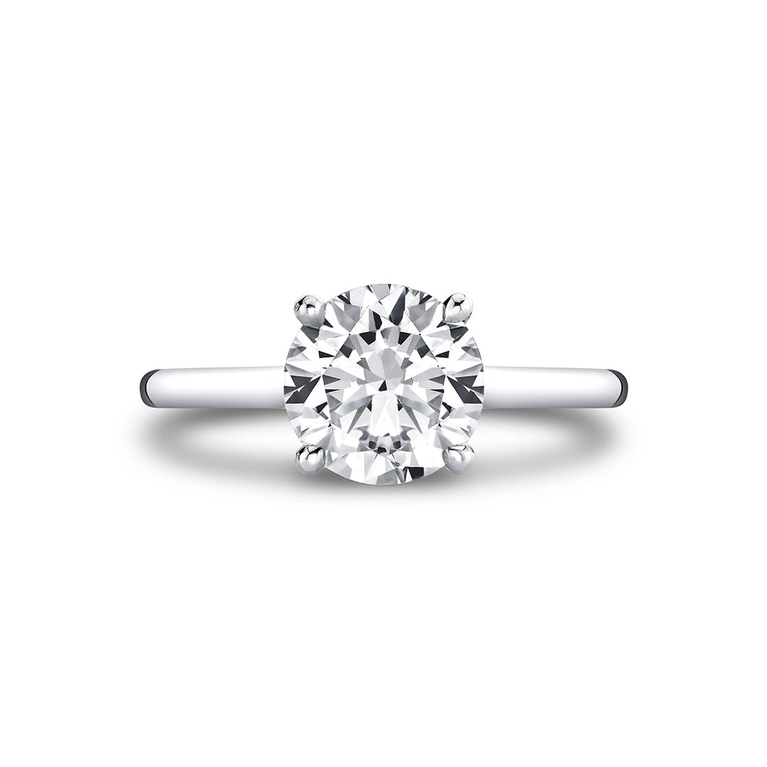 Iconelle Solitaire Hidden Halo Engagement Ring - Tilda