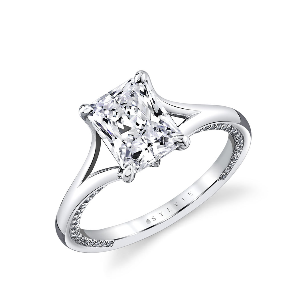 Iconelle Solitiare Shell Taper Engagement Ring - Beatrix