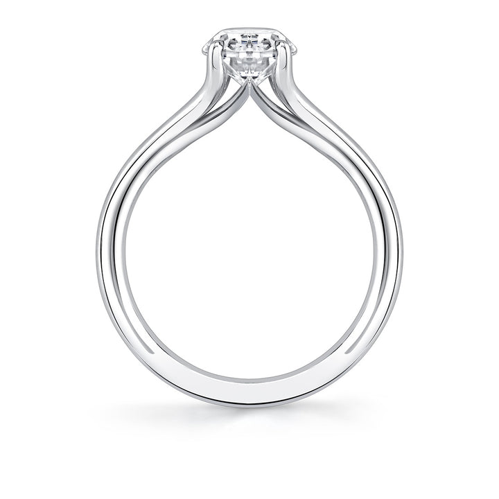 Iconelle Solitaire Shell Taper Engagement Ring - Vera