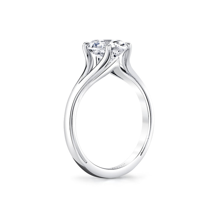 Iconelle Solitaire Shell Taper Engagement Ring - Vera