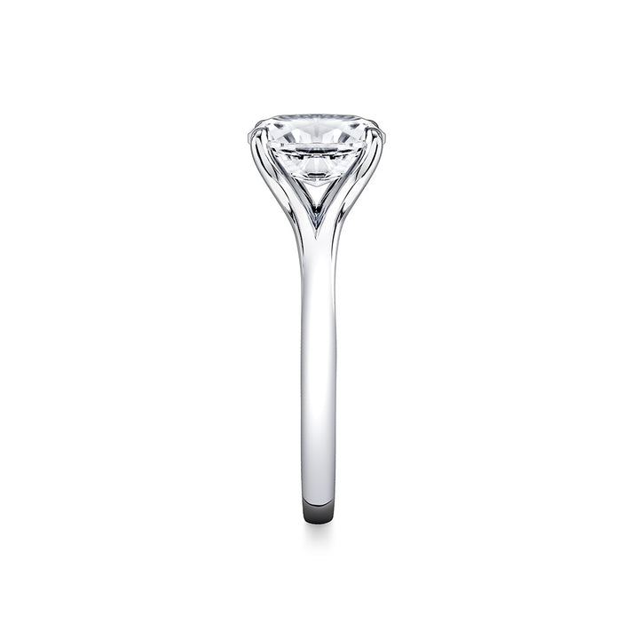 Iconelle Solitaire Shell Taper Engagement Ring - Vera