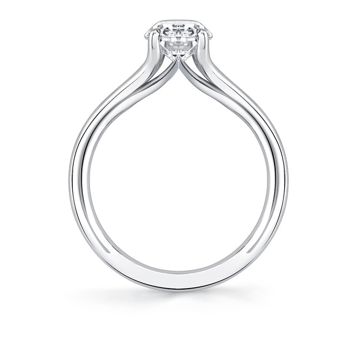 Iconelle Solitaire Shell Taper Engagement Ring - Vera