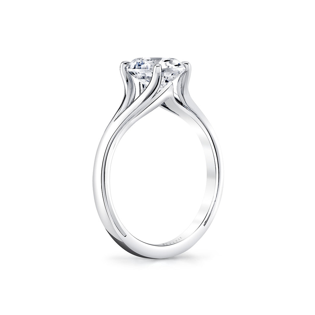 Iconelle Solitaire Shell Taper Engagement Ring - Vera