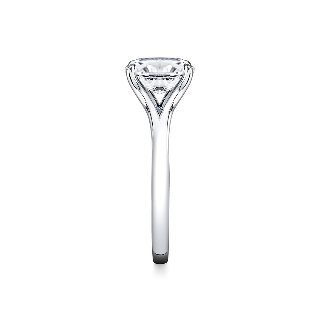 Iconelle Solitaire Shell Taper Engagement Ring - Vera