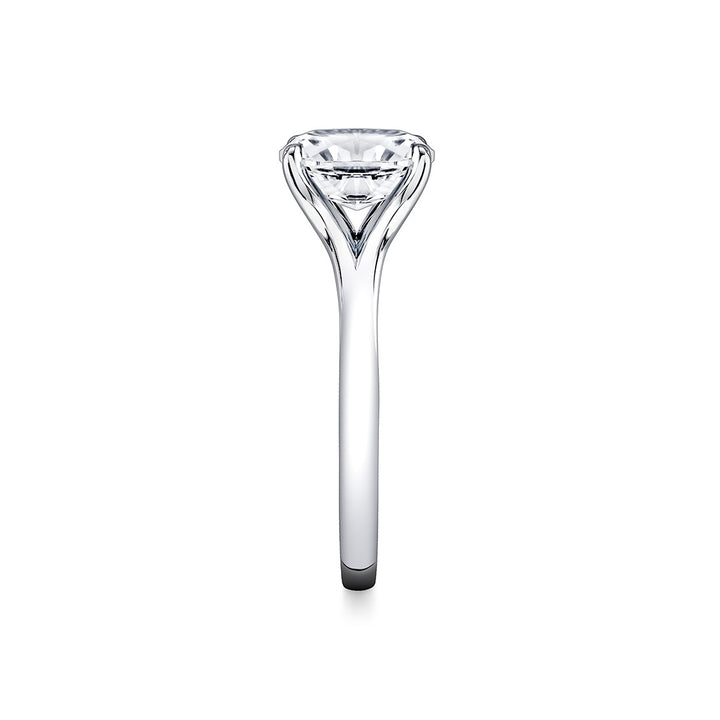 Iconelle Solitaire Shell Taper Engagement Ring - Vera