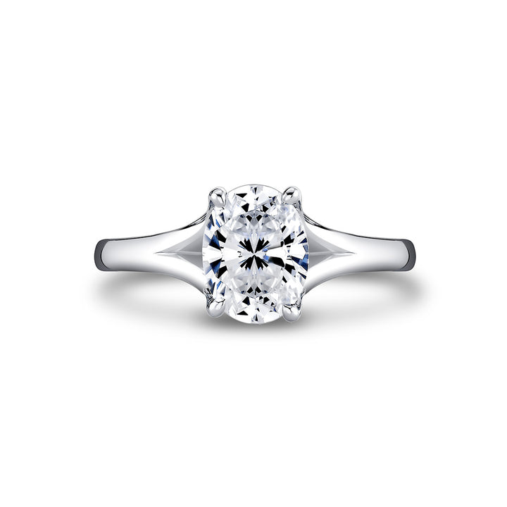 Iconelle Solitaire Shell Taper Engagement Ring - Vera