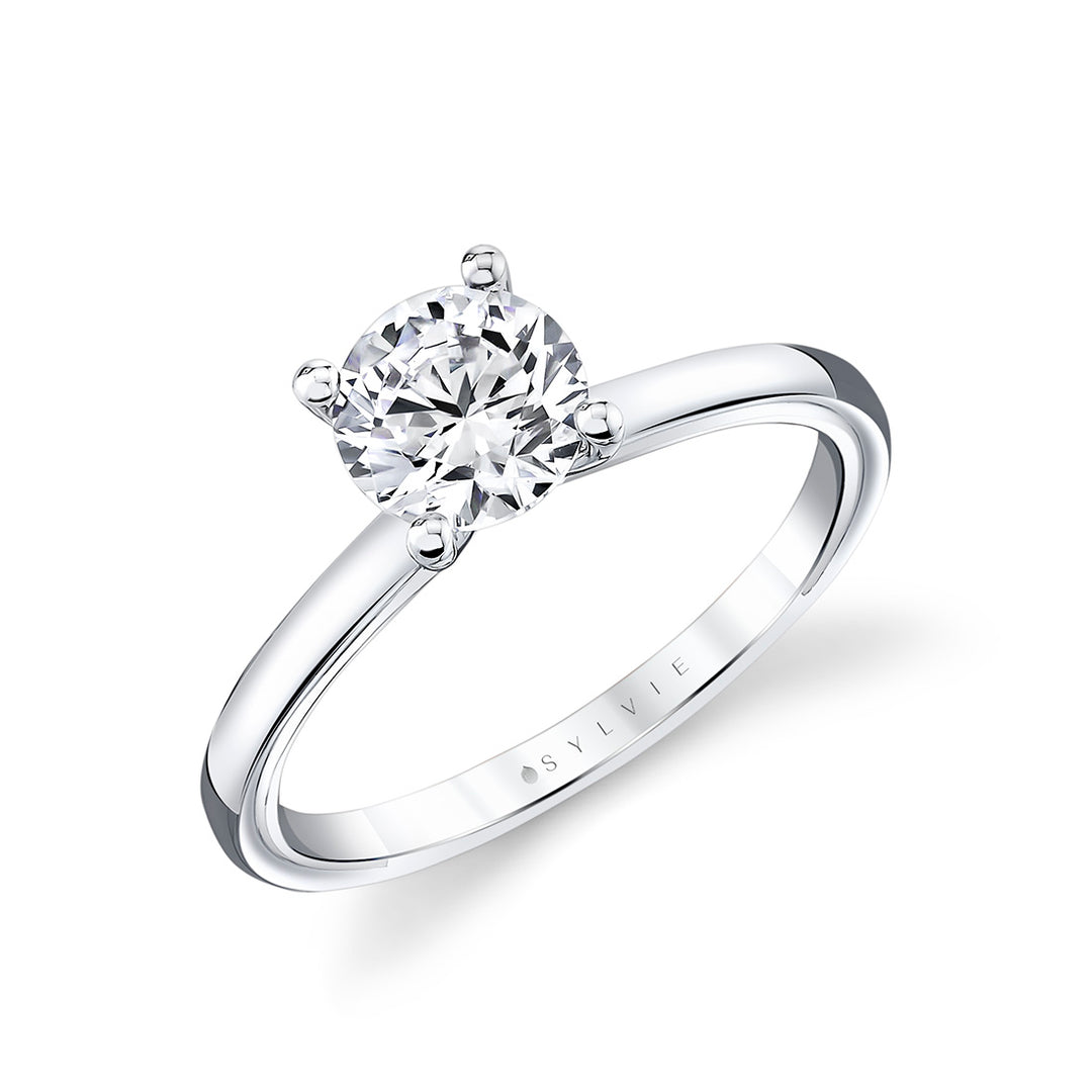 Iconelle Solitaire Two Tone Engagement Ring - Cecily