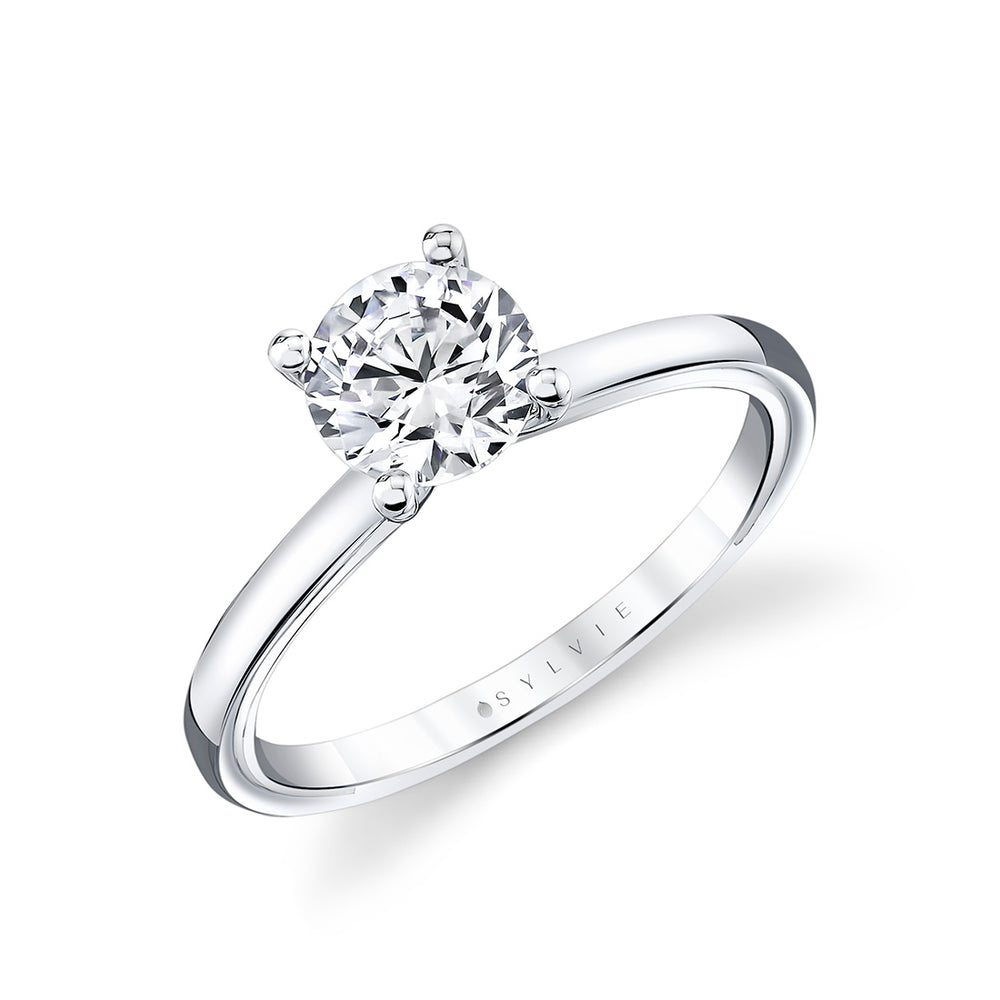Iconelle Solitaire Two Tone Engagement Ring - Cecily