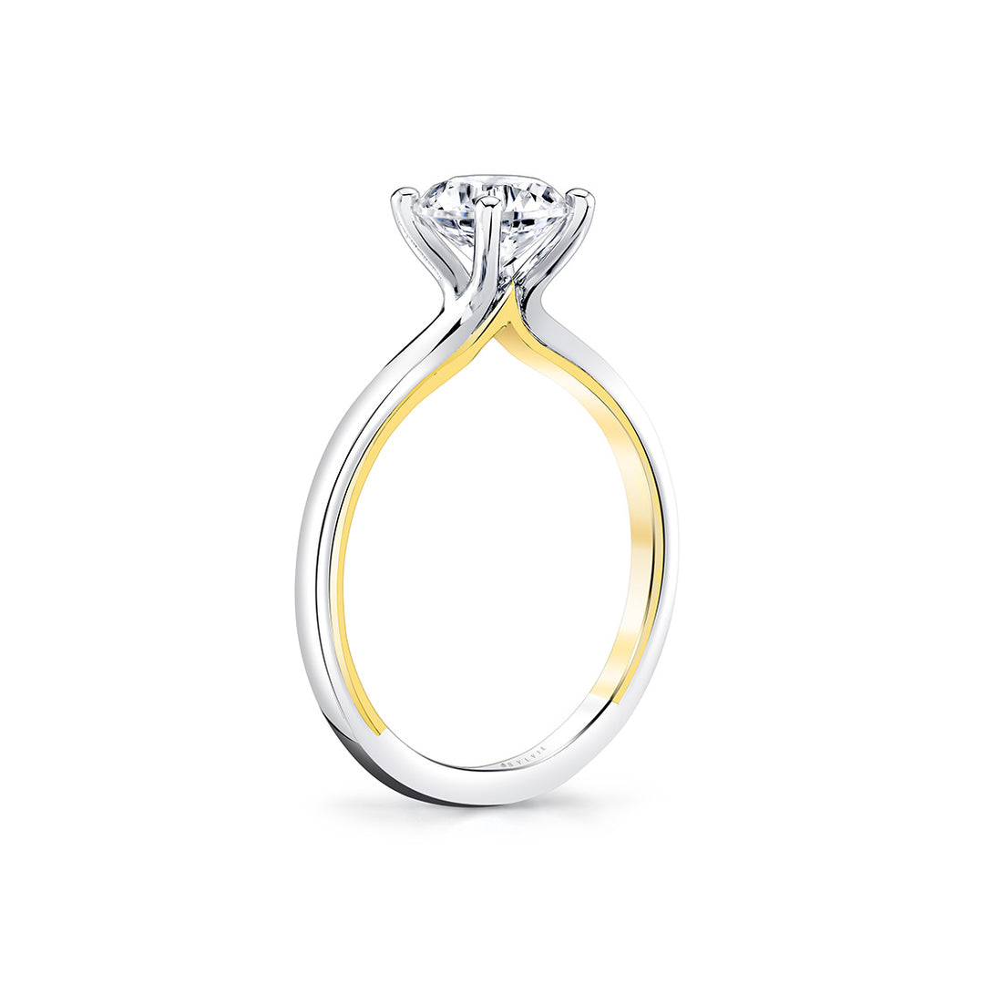 Iconelle Solitaire Two Tone Engagement Ring - Cecily