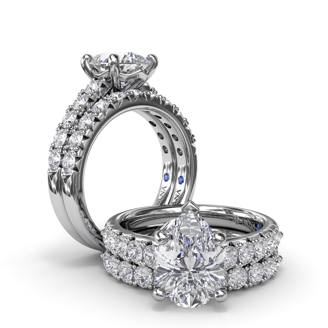 Handset Pear Diamond Engagement Ring