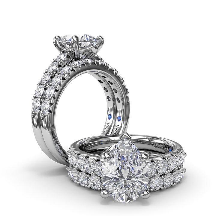 Handset Pear Diamond Engagement Ring