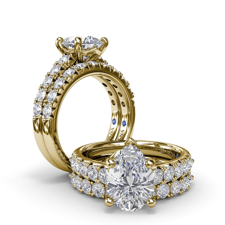 Handset Pear Diamond Engagement Ring