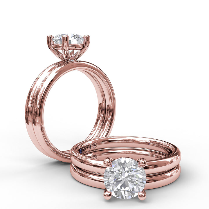Classic Round Cut Solitaire Engagement Ring