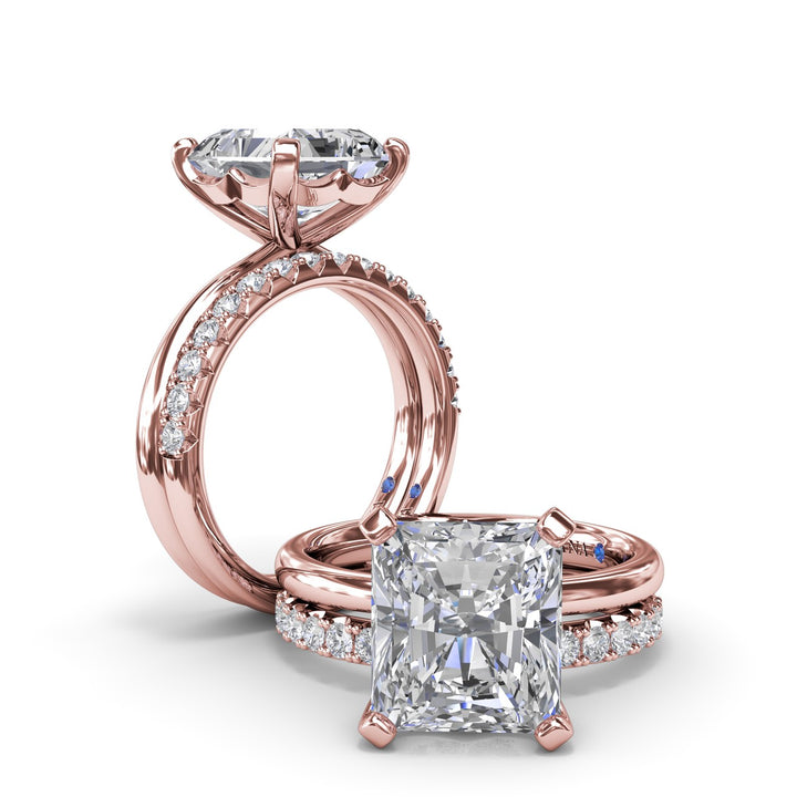 Timeless Radiant Cut Solitaire Engagement Ring