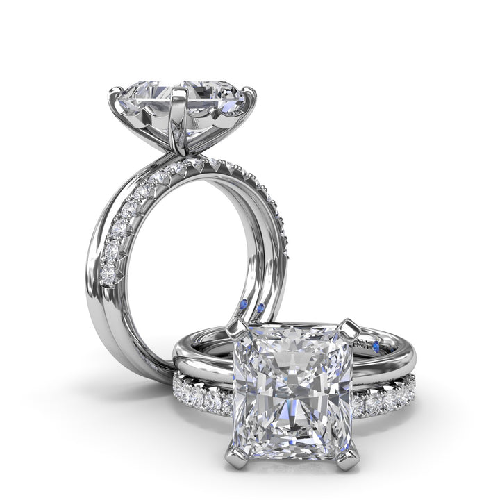 Timeless Radiant Cut Solitaire Engagement Ring