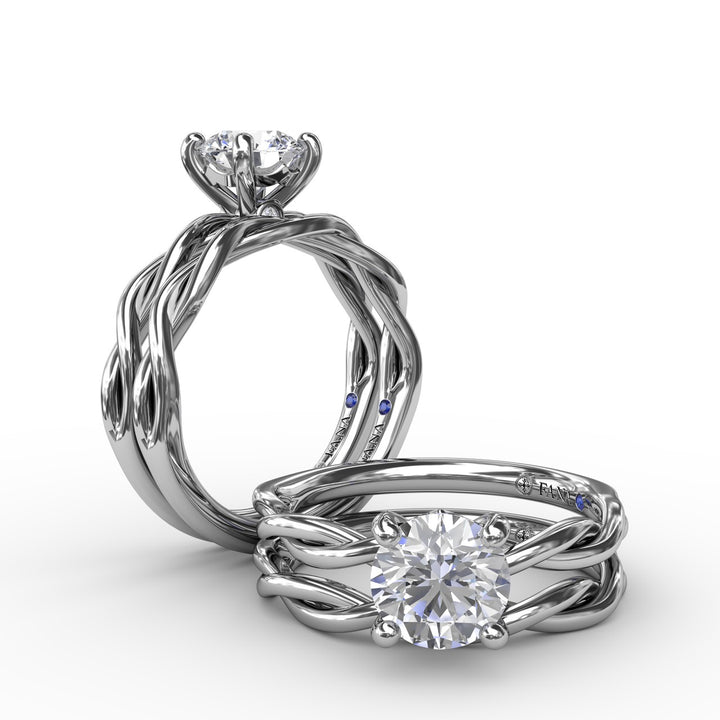 Elegantly Twisted Diamond Wedding Band