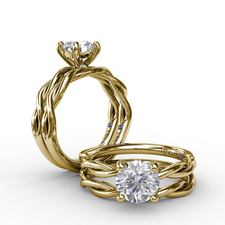 Elegantly Twisted Diamond Wedding Band