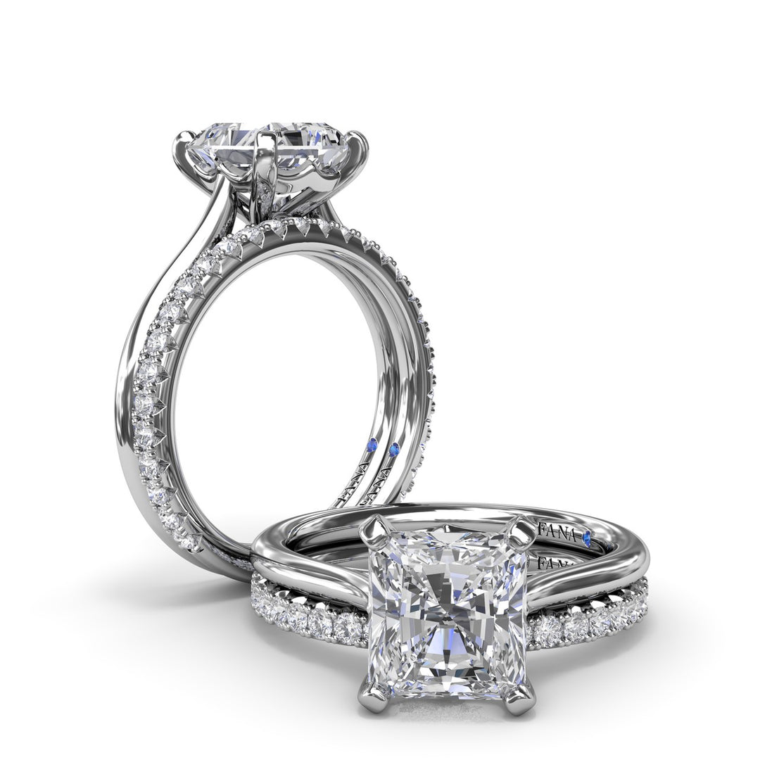 Precious Radiant Solitaire Diamond Engagement Ring