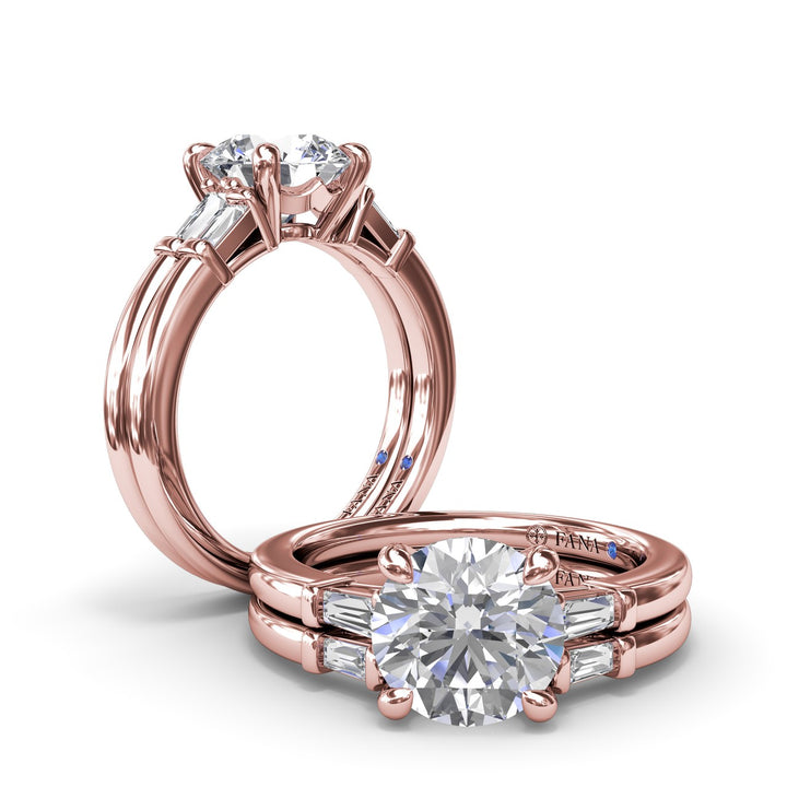 Tapered Baguette Diamond Engagement Ring