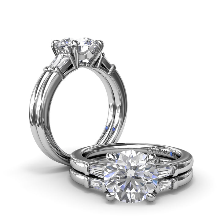 Tapered Baguette Diamond Engagement Ring