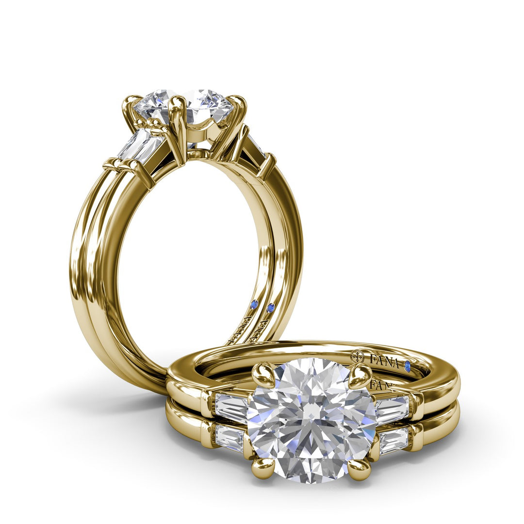 Tapered Baguette Diamond Engagement Ring