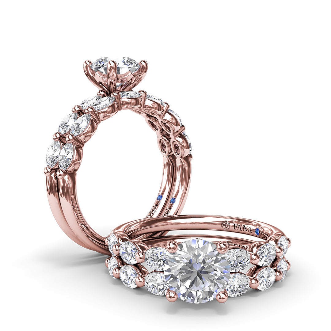 Oval Diamond Wedding Band