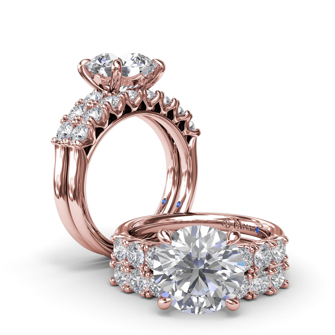 Shimmering Round Diamond Engagement Ring