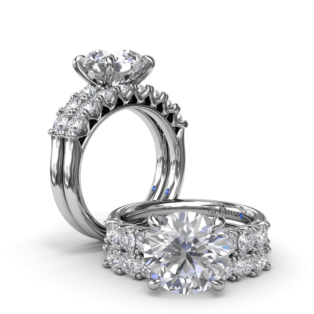 Shimmering Round Diamond Engagement Ring