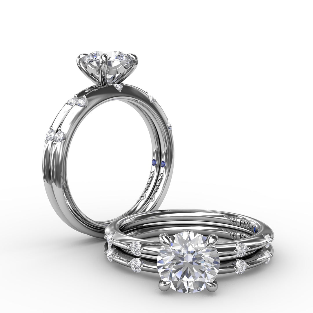 Modern Raindrop Diamond Engagement Ring