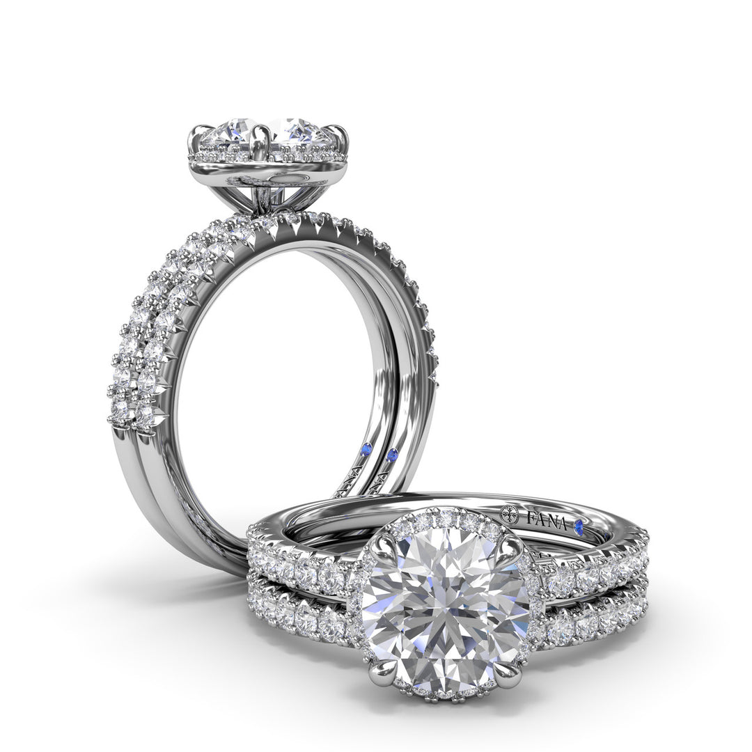 Simply Stunning Diamond Halo Engagement Ring