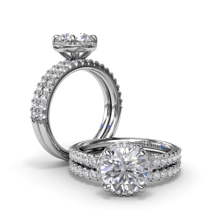 Simply Stunning Diamond Halo Engagement Ring