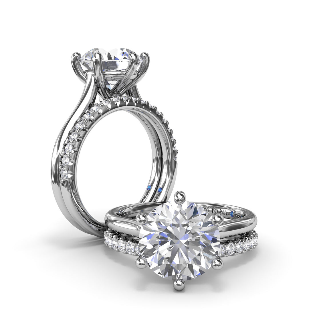 Six Prong Diamond Engagement Ring
