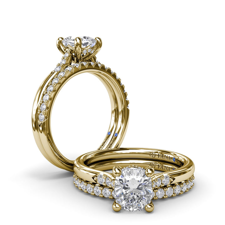 Sophisticated Cushion Diamond Engagement Ring